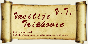 Vasilije Tripković vizit kartica